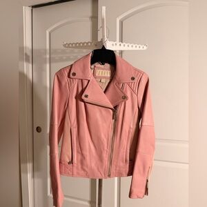 Michael Kors Pink Leather Jacket